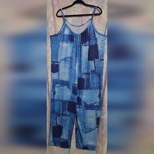 Patchwork Pattern Jumpsuit